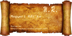 Megyeri Réka névjegykártya