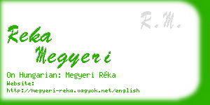 reka megyeri business card